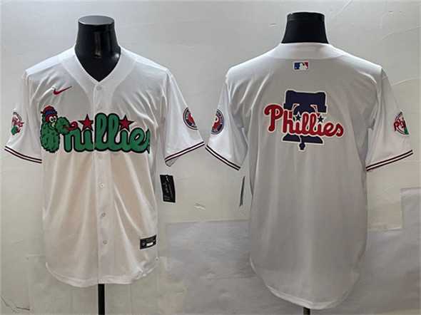 Men%27s Philadelphia Phillies Team Big Logo White Phanatic Limited Stitched Jersey->san francisco giants->MLB Jersey